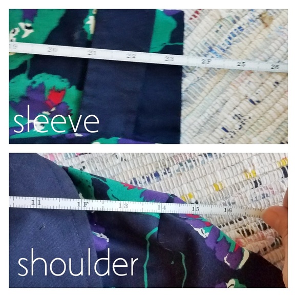 Modcloth Navy Green Floral Trench Coat - Picture 7 of 8